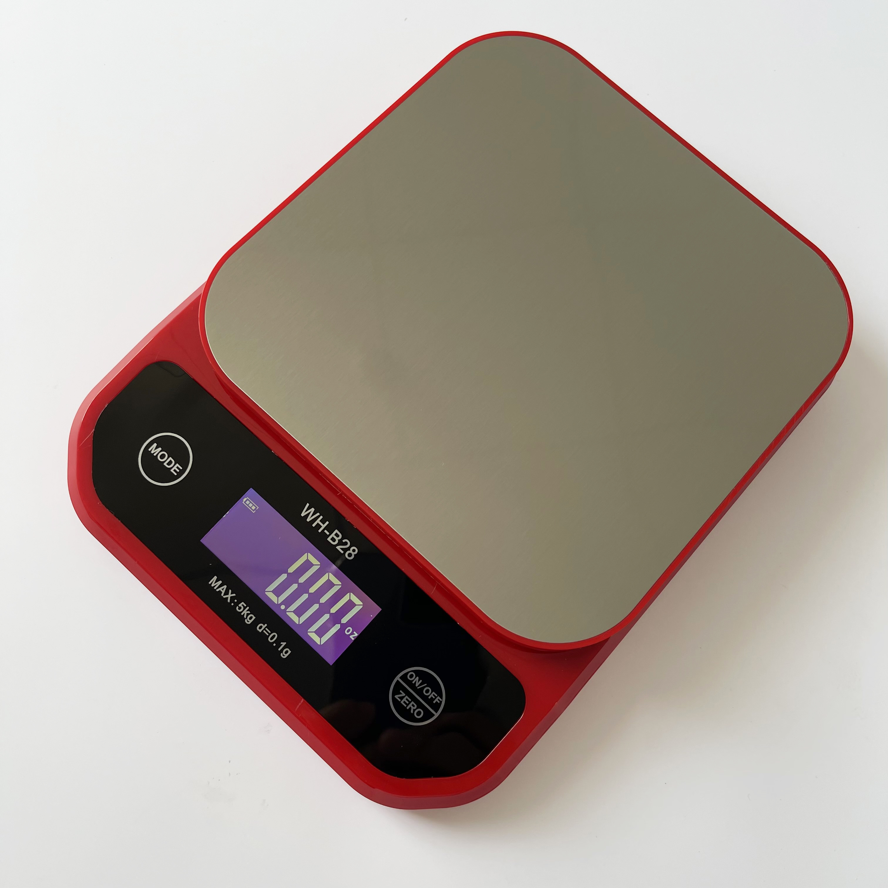 5kg Digital Kitchen Scale USB Rechargeable LED LCD Food Scale ABS OEM Customizable-Model WH-B28-1G Accuracy-Units G-G Units