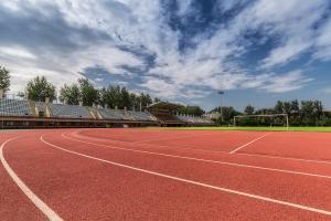 China Outdoor Rubber Running Track UV Resistance Playground Sports Flooring factory