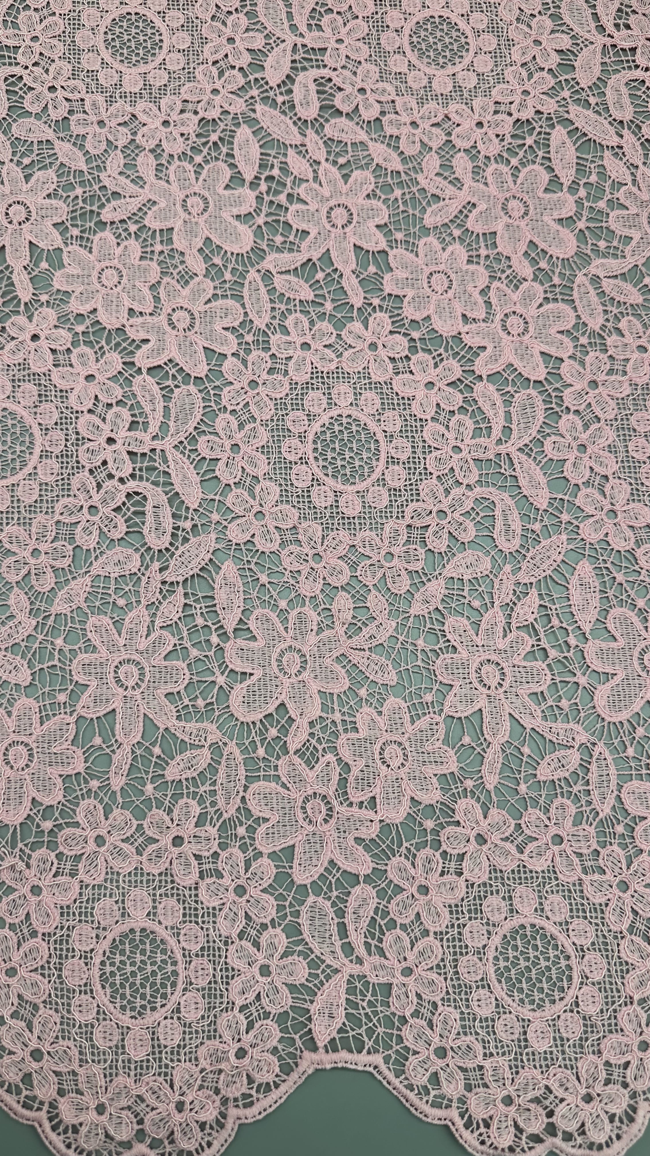 100% Cotton Embrroidered Fabric Hollow-up Floral For AW Season For Wedding Dress Party