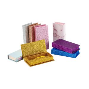 CMYK Custom Marble Printed Non-Toxic Empty False Eyelash Packaging Box for