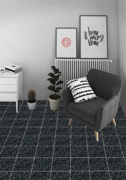 Durable Black 250x250mm Wall Tile For Living Room And W.A 6% Floor Ceramic