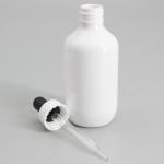 Plastic 100ml Clear Frosted Liquid Essential Oil Dropper Bottle