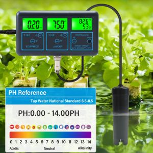 WiFi Tuya App Digital Multi-Function PH Meter 7-in-1 PH EC ORP TDS RH% CF