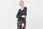 Black Women'S Nightgown Sets , Women'S 2 Piece Pajamas Sets Lace Trimed
