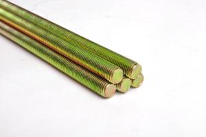China Yellow Zinc Plated Class 4.8 M18 Carbon Steel Threaded Rod factory