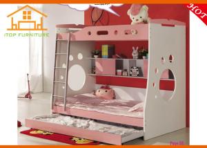 China Children solid wooden Twin bunk bed with staircase on End For Kids bedroom furniture factory