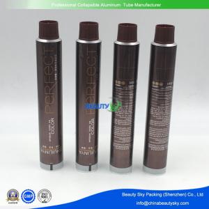 China Dia 28mm Colorful Metal Tube Empty Aluminium Tubes for Hair Color cream with plastic lids factory
