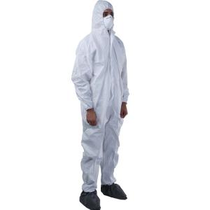 China Fluid Resistant Disposable Medical Gowns Non Woven Coverall With Hood factory