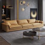 Solid Wood Plywood Living Room Sofas Couches Leather Cover