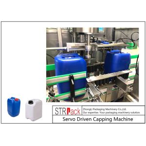 5L - 25L Plastic Drum Bottle Capping Machine With Full Automatic Single Head