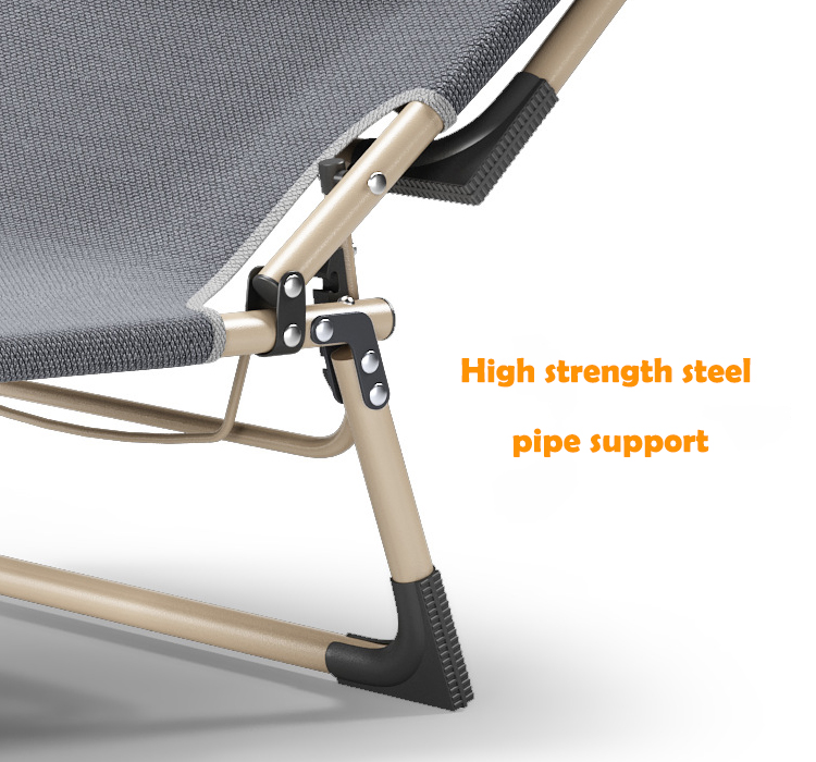 Outdoor Home Office Folding Camp Cot for Park Folded Yes Portable Beach Bed Recliner