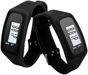 China PDM100 27g LED Display ABS Silicone Wristband Pedometer For Walking factory