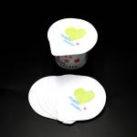 Heat Sealing Precut Aluminum Foil Lid For PP Cup 84mm Top Size