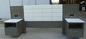 China wooden king upholstery headboard with power hubs and night stand ,casegoods, hotel furniture,casegoodsHD-0073 factory