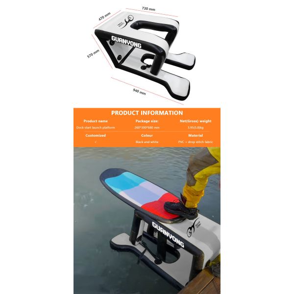 Inflatable PVC Hydrofoil Surfing Tool Accessory Docking Station Launch Water Sports