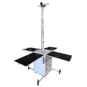 China Solar Powered Mobile Surveillance Unit With 6m Mast For Parking Lot Event factory