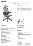 Class 3 Gas Lift Ergonomic Desk Chair 2.5MM Butterfly Mechanism Office Chair
