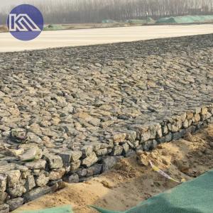 China Pre Assembled Galvanized Metal Cage Retaining Wall 3mx1mx1m Rock Filled For Reservoir Embankment factory