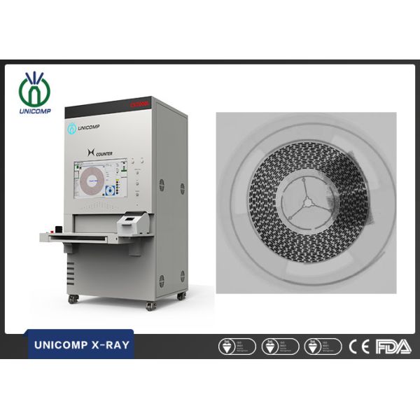 China Unicomp SMD Chip Counter X Ray quad reel and JEDEC tray with dynamic AI algorithm and Cloud support factory