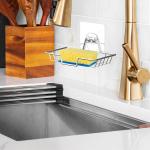 No Drilling Wall Mounted 304 Rustproof Stainless Steel Square Soap Dish Holder