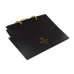 Black Kraft Square Bottom Paper Bags 16x6x12 Gift Bags With Handle