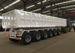 Hydraulic System Semi Tipper Truck With Three Axles White
