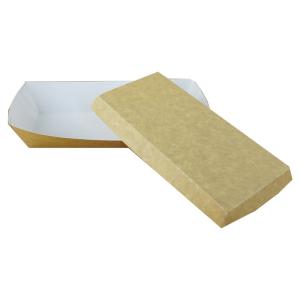 China Custom Logo Paper Serving Trays , Disposable Paper Tray Exquisite Printing factory