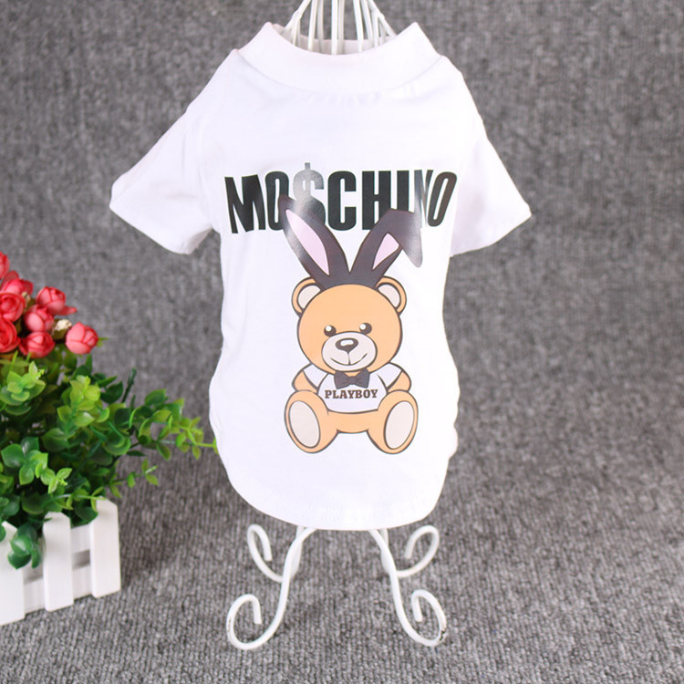 Breathable Cotton Dog Wearing Clothes Black White S M L XL XXL