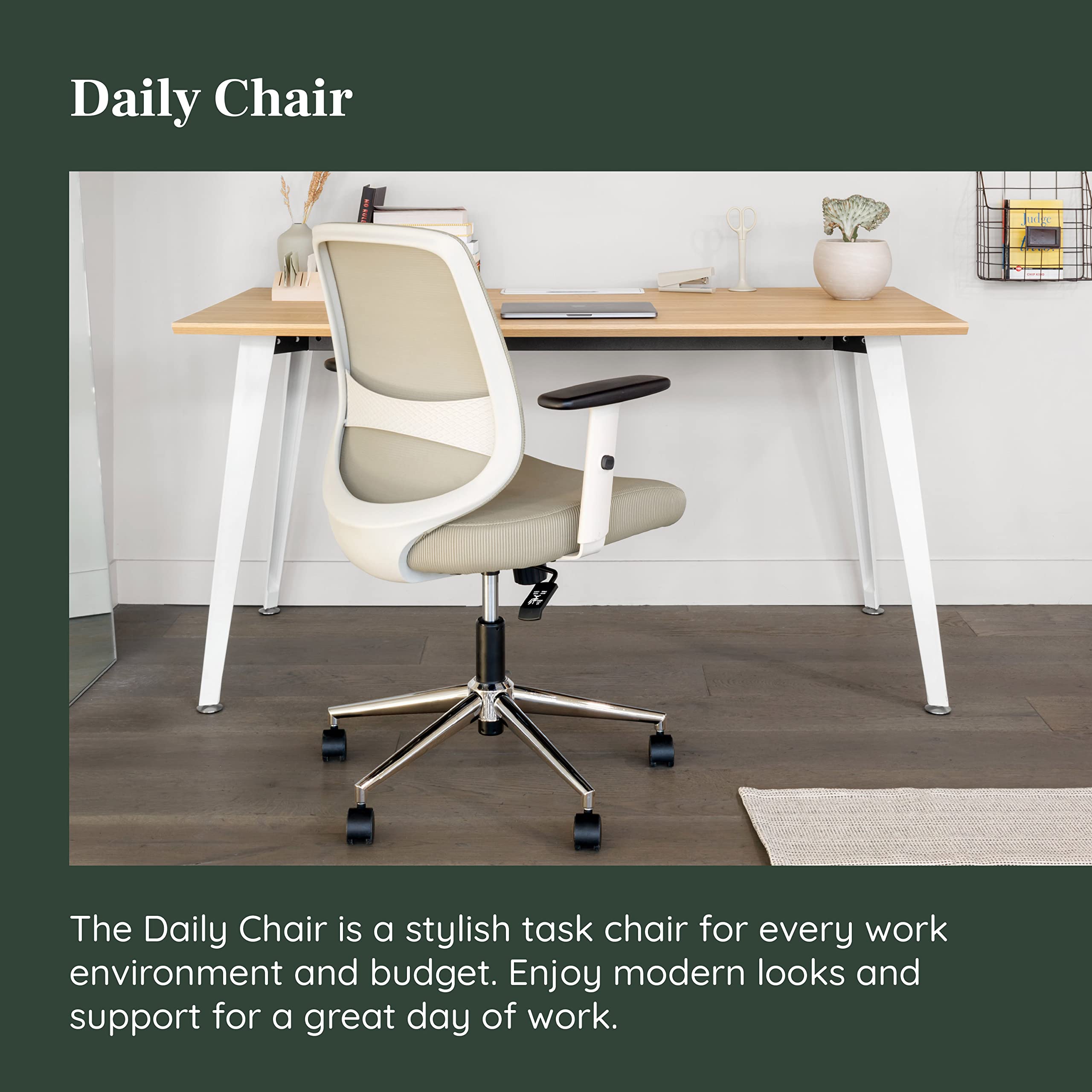 360 Swivel Mesh Computer Office Chair with Adjustable Lumbar Rest and Armrests 30 lbs