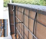 Pe Rattan Sectional Sofa Indoor Furniture Sofa Wrought Iron Sofa Lunge Sunbed