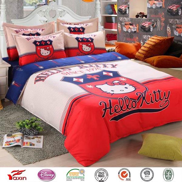 fashion Quilts cartoon hello kitty Bedding and Quilt Cover Sets，3D bed cover+3D