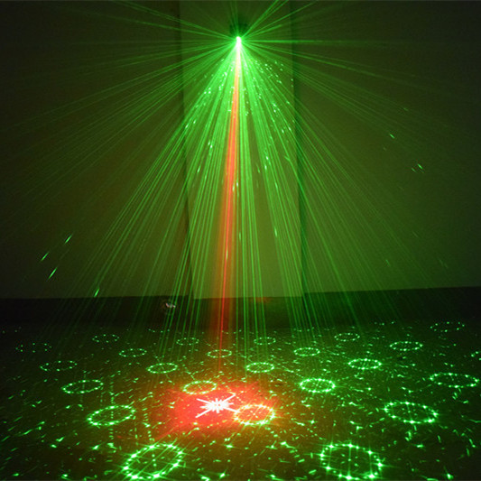 New USB Rechargeable Mini Laser Light Sound Activated Timing LED Stage Lights 60 Lighting Effects Party Atmosphere Lamp