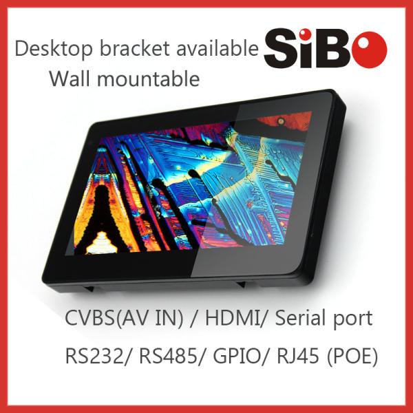 Indoor HMI Application Glass Mirror 1024*600 IPS 7" Wall Mounted Android Touch