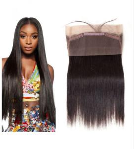 China 360 Lace Frontal Closure 100% Real Human Hair Extensions Straight For Ladys factory