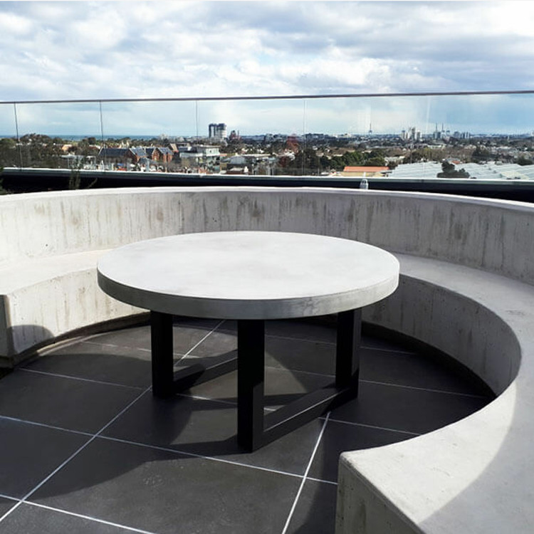 Rectangular Shape Concrete Dinning Table For Patio Garden Home GRC tables