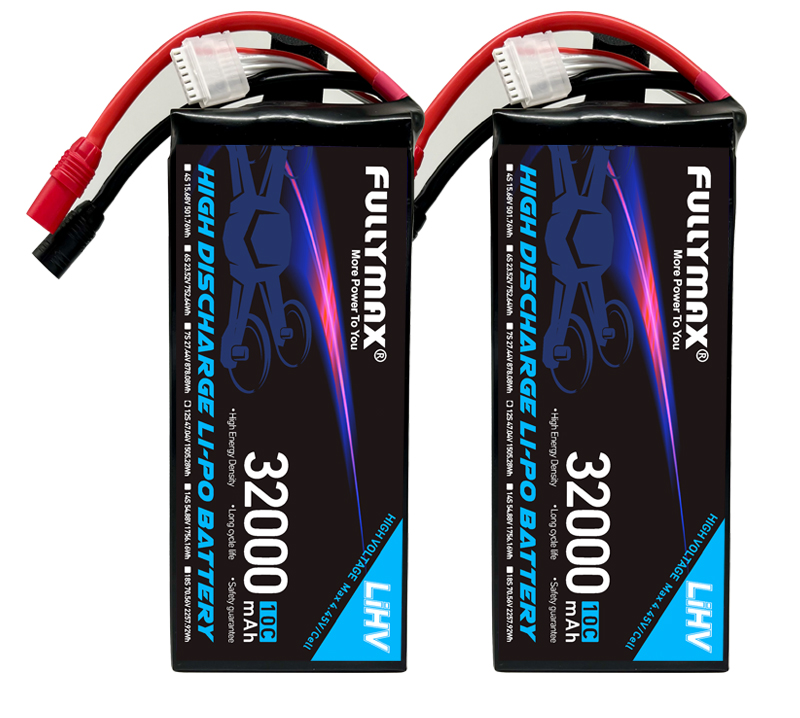 12s Drone Battery 32000mAh 10C 47.04V Fullymax UAV Lipo Battery Pack High Voltage
