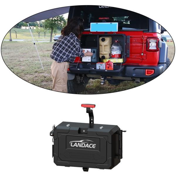 AL6063-T6 Jeep Wrangler Tailgate Outside Storage Box For Wrangler JL JK Tank 300