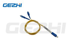 China Stainless Steel Fiber Optic Splitter 1x2 With SC FC LC ST Connector factory