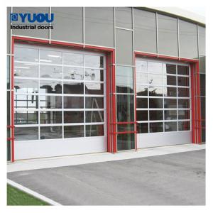 China Full View Glass Overhead Sectional Garage Door Transparent 5.8m Panel RAL color factory