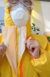 Decontamination Heavy Duty Protective Coverall Disaster Management Biological