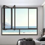 French Style Aluminum Bifold Windows Modern With Heat Insulation Coefficient ≤2