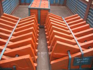 China Cr-Mo Alloy Steel Cement Mill Liner Design And Installation Wear resistance With HRC50 factory