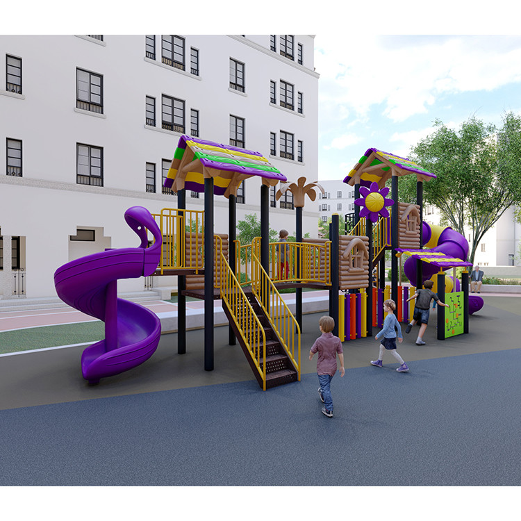 Aluminum Alloy Post Kids Outdoor Play Slide Powder Coated
