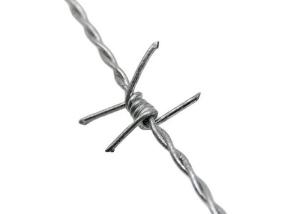 China 1.4mm To 2mm Double Twist Barbed Wire Galvanized Surface factory