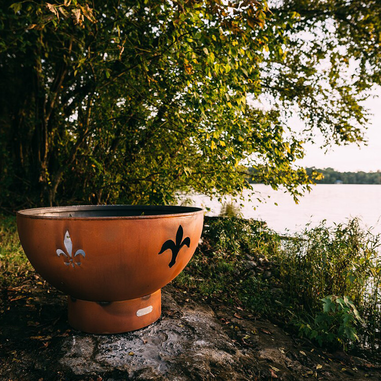 Corten Steel Outdoor Fire Pit Patio Outdoor Fire Pit Garden Fire Bowl Rusty Fire Pit
