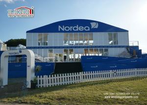 China Dome Shape Blue Color Double Decker Tents With Glass Walls for Sporting Events Large Capacity factory