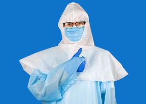 China Face Protective Disposable Surgical Hood , Disposable Non Woven Medical Protective Hoods factory