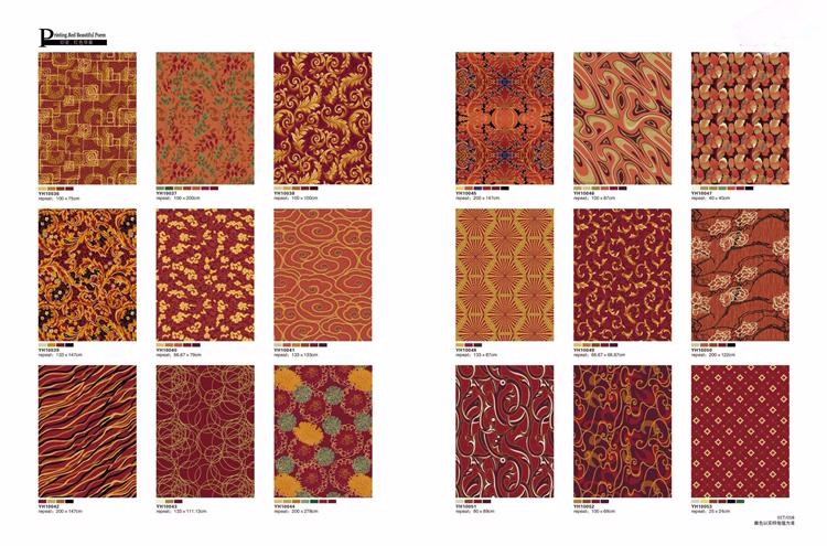 Chinese red rose romantic design wall to wall nylon room carpet
