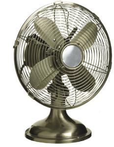China RoHS Metal Small Electric Desk Fan , 110V 12 Inch Vintage Style Table Fan factory