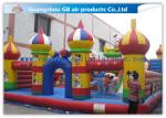 Colorful Inflatable Amusement Park , Fun City Commercial Inflatable Bouncers